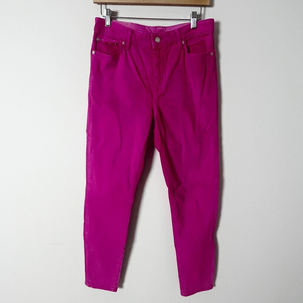 2/$30 Lauren Ralph Lauren Hot Pink Premiere Skinny Cropped Jean 28 Waist